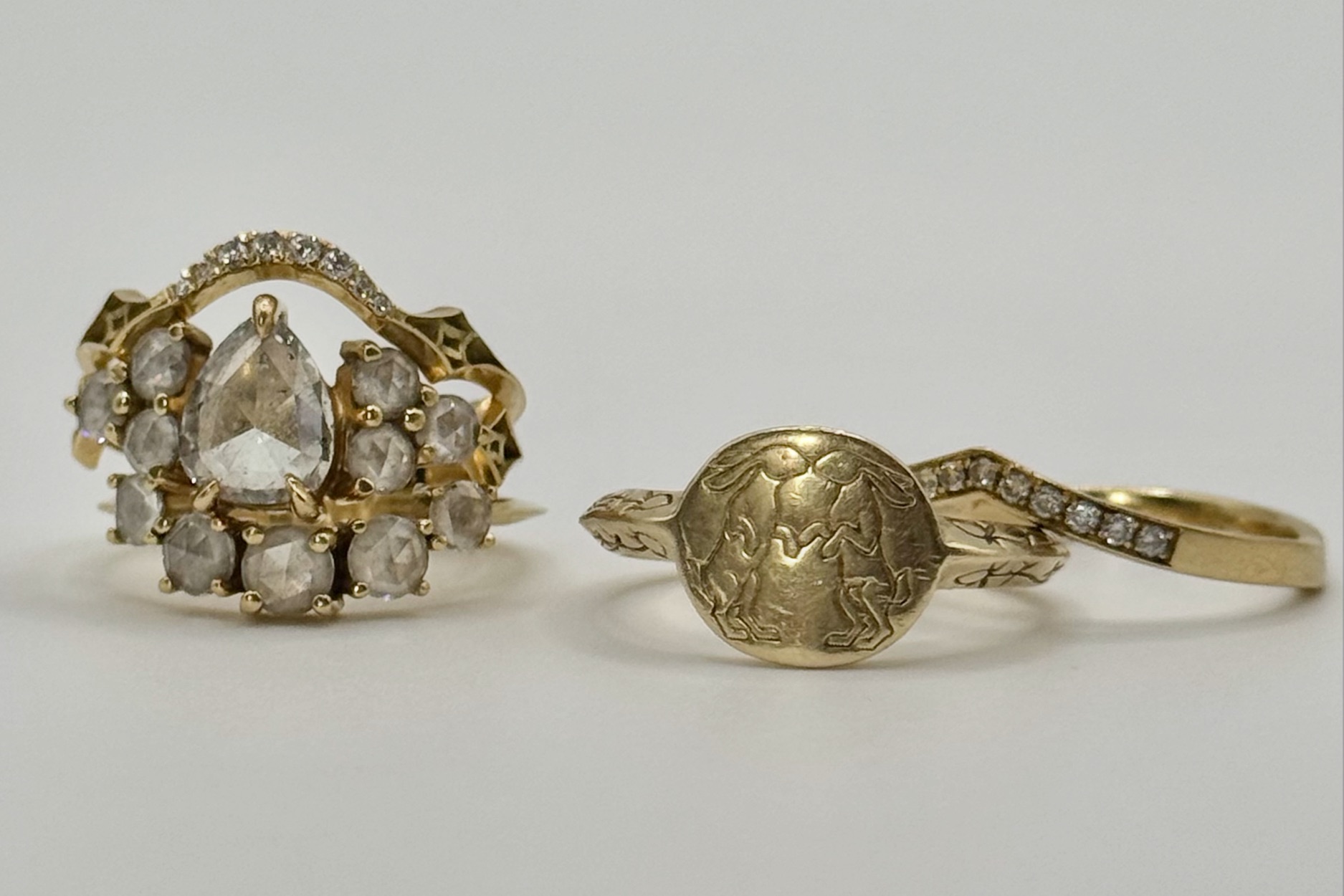 Five Digby & Iona rings in a row
