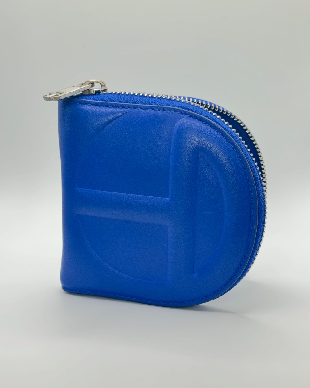 Blue Telfar zip wallet